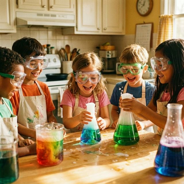 Kids doing science experiments