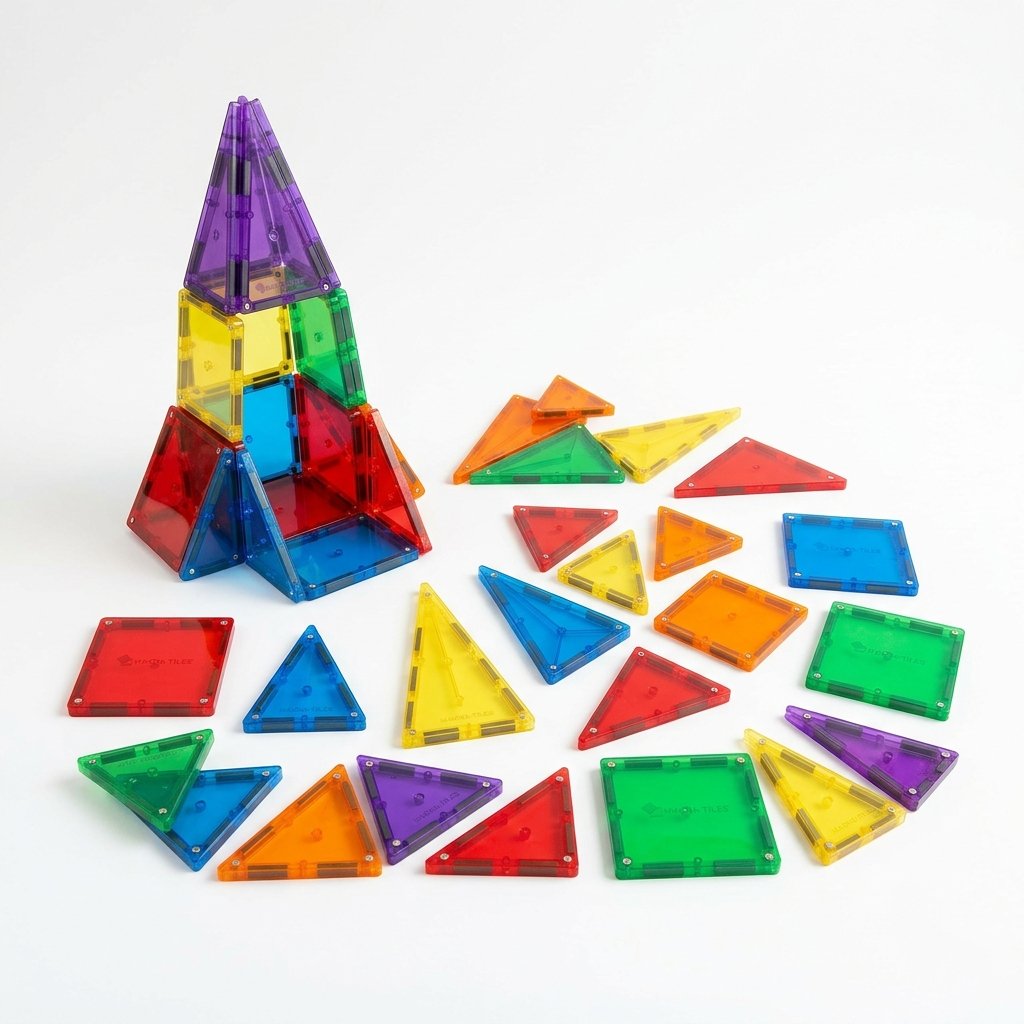 Magna-Tiles Clear Colors 32-Piece Set
