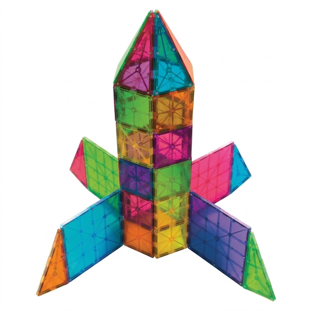 MAGNA-TILES Clear Colors 100-Piece Building Set